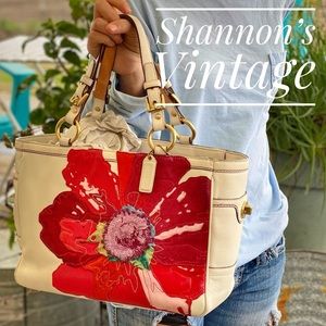 Coach limited edition poppy purse